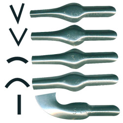 Major Brushes Lino Cutters Assorted Nos 1-5 (pack of 25)