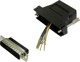 Adapter BKL Electronic 10121134 złącze męskie D-SUB 25-pin - złącze żeńskie RJ45