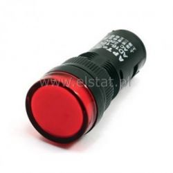 Kontrolka AD16-16C, 12V AC/DC czerwona 16mm/47mm