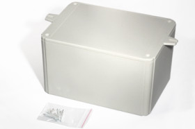 ABS enclosure, (L x W x H) 175 x 125 x 100 mm, light gray (RAL 7035), IP54, RL6585-F