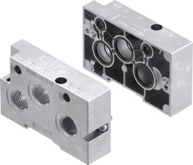 Podstawa końcowa rozdzielacza 3-drogowa G 1/2, G 1/8 1/2in G Festo