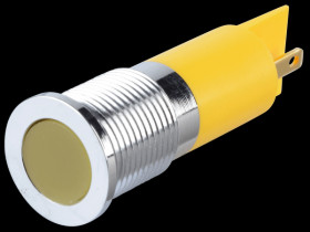 Q14F1CXXY24E Indicator LED, 24 V DC, 14 mm, FASTON, yellow/BrC