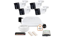 Zestaw Monitoringu Ip 4X Kamera Tubowa 6Mpx Ipc-Hfw1639tc-A-Il-0280B-S6 +...