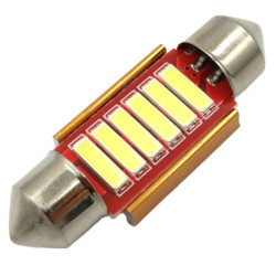 DIODA LED C5W 36mm 6xSMD (9-16V) żarówka Biała 12V CANBUS