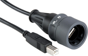 USB 2.0 adapter cable, USB plug type A to USB plug type B, 5 m, black, PXP6040/A/5M00