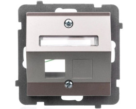 AS Obudowa gniazda pojedynczego skośna satyna light GPK-1GS/p/45