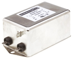 Filtr RFI 20A 1-fazowy 220kΩ 250 V AC DC → 60Hz 5,4 mH Roxburgh EMC Montaż w obudowie