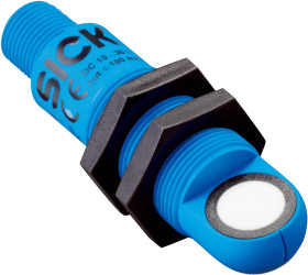 Czujnik zbliżeniowy M18 Ultradźwiękowy 350 mm SICK 10 → 30 V prądu stałego długość 68.7mm Gwintowany