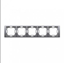 Simon Basic Neos Ramka pięciokrotna stal inox BMRC5/21
