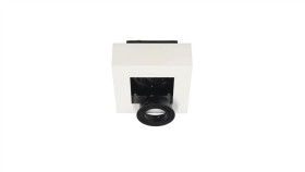 Punktowa Oprawa Sufitowa Osmin Rim 1 White Black Ip20 Kwadratowa Pojedyncza...