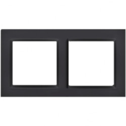 Ramka podwójna SIMON 10 czarna matowa Kontakt Simon CR2/49