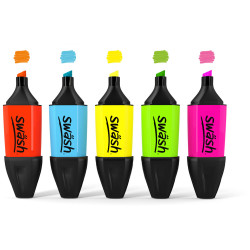 Sw&#xE4;sh Assorted Colour Mini Highlighters - Tub of 50