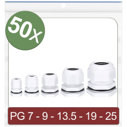 Quadrios 24CA413 Cable gland Polyamide White 50 pcs