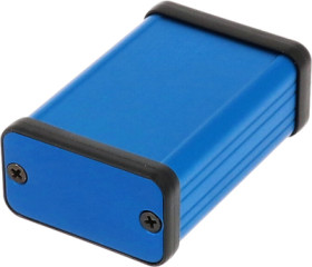 Aluminum enclosure, (L x W x H) 60 x 45 x 25 mm, blue, IP54, 1455D601BU