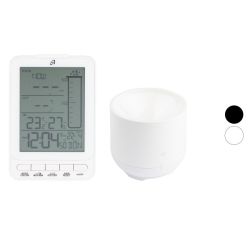 Stacja pogodowa bezprzewodowa AURIOL z zegarem radiowym i pomiarem opadów deszczu / 365824