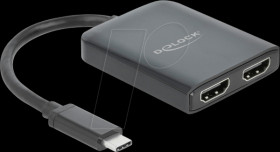 87755 USB Type-C™ Splitter (DP Alt Mode) to 2 x HDMI MST / VXP