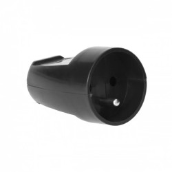 Gniazdo przenośne pojedyncze rozbieralne, 16A, 250V, 2P+Z, czarne OR-AE-13183/B