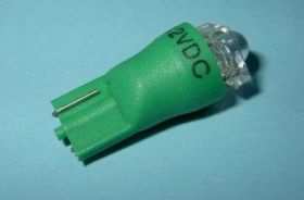 R-10 12V LED ZIELONA Z COKOŁ.PLAS.FLUX