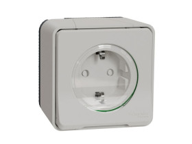 MUREVA STYL Gniazdo pojedyncze z uziemieniem schuko (zaciski śrubowe) IP55 biały MUR39206 SCHNEIDER ELECTRIC