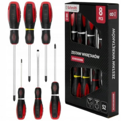 Wkrętaki z magnesem śrubokręty krzyżowy płaski zestaw 8szt Schmith