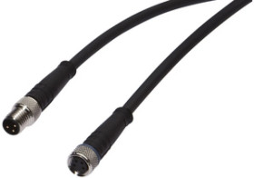 Złącze kablowe M8 żeński 4pin prosty M8 męski 3pin prosty 0,6m PUR VK06C429