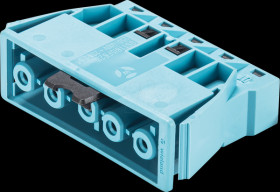 92.051.8658.0 Socket, snap-in - 5-pin, blue, spring connection