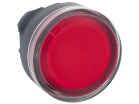 Główka przycisku płaskiego z samopowrotem żarówka BA9s czerwona plastikowa ZB5AW34 SCHNEIDER ELECTRIC
