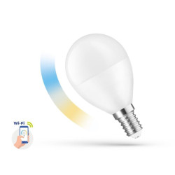 Żarówka LED E14 5W WiFi CCT+DIMM Spectrum SMART kulka