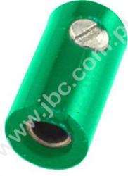 RB-184 GN Gniazdko na przewód, 2,6mm, izolowane, przykr., zielony, RB184GN, WYPRZEDAŻ