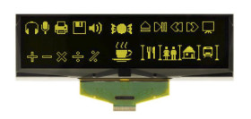 Wyświetlacz OLED 5.5cal Żółty macierz pasywna 256 x 64pikseli Display Visions COB SPI Brak