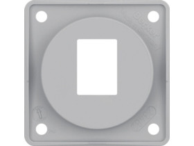 Integro Flow Płytka nośna 1 pojedyncza do gniazd modularnych AMP szary 945572507 HAGER