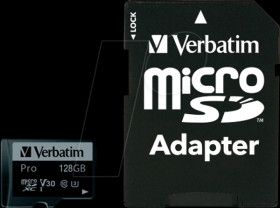 47044 MicroSDXC memory card 128 GB, Verbatim, Class 10 U3