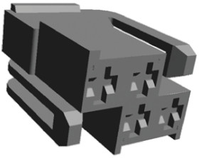 Złącze samochodowe 4-pinowe TE Connectivity 2-rzędowe Żeński Junior Timer Montaż na kablu Obudowa złącza samochodowego