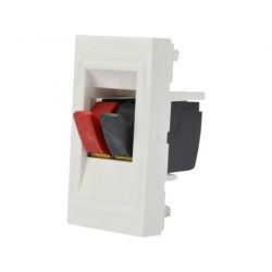 Gniazdo głośnikowe 2x 4mm2 moduł 1M 22,5x45 biały Legrand