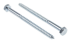 Wkręt, Powlekane jasnym cynkiem, Stalowe, 10mm x 150mm, Stal utwardzana