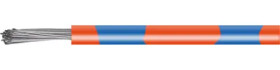 PVC-switching strand, highly flexible, LiYv, 0.14 mm², 18 x 0.1 mm, red/blue, outer Ø 1.1 mm, BYB-5-92F5930