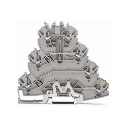 WAGO 2002-4157 L1/L2/L3/PE Quadruple Deck Terminal Block Grey