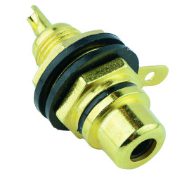 Black Gold Plated RCA Phono Socket