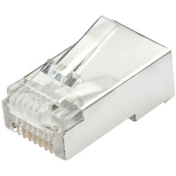LINDY 62406 RJ45 STP Cat5e Plug 8-Pin Transparent 10-Pack Crimp Plug