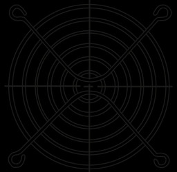 Protective grille for fan, 80 x 80 mm