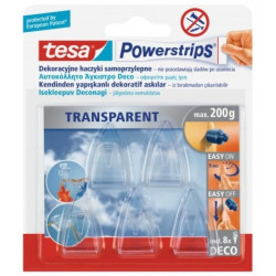 Haczyk samoprzylepny POWERSTRIPS DECO przezroczysty /5szt./