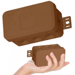 VIPLAST Puszka V8 Bryzgoszczelna Brązowa IP54