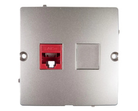 Simon Basic Gniazdo komputerowe pojedyncze RJ45 kat.5e satynowe BMF51.02/29