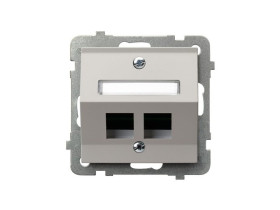 SONATA Obudowa gniazda podwójnego typu keystone skośna kaszmirowy GPK-2RS/p/82 OSPEL