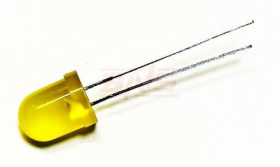 L-793YD dioda LED 8mm żółta dyfuzyjna, jasność 50mcd