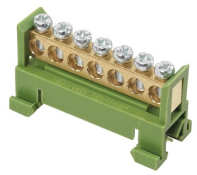 Listwa zaciskowa 7-polowa 1-16mm2 zielona LZM-G7