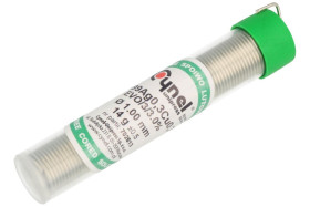 Spoiwo lutownicze; 1,0mm; fiolka 14g; SAC0307/1,00/0,0013; bezołowiowe; Sn99Cu0,7Ag0,3; Cynel; drut; 1.1.3/3/3.0%; cyna
