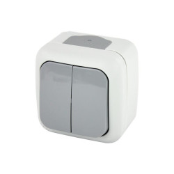 Łącznik podwójny n/t IP54 szary 90555502-PL Palmiye Viko Panasonic