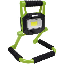 Sealey LEDFL10W Rechargeable Portable Fold Flat Floodlight 10W COB LED Li-ion