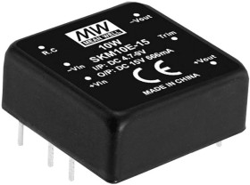 MW Mean Well SKM10B-15 Moduł przetwornicy DC/DC SKM10B-15, 10 W, 666 mA, 1 szt.